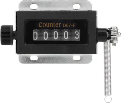 Dailygoods- Balenteller 5-cijferig - Handmatig Klikker - Tellen - Mechanisch - Resetbaar - Geschikt voor persen en drukmachines - Teller