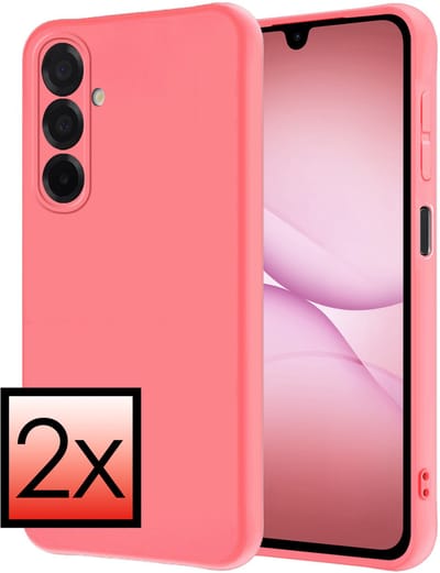 Hoesje - 2 Stuks - Geschikt voor Samsung Galaxy A17 - Sterk & Shockproof - Case Siliconen - Back Cover - Telefoon Hoes - Lichtroze