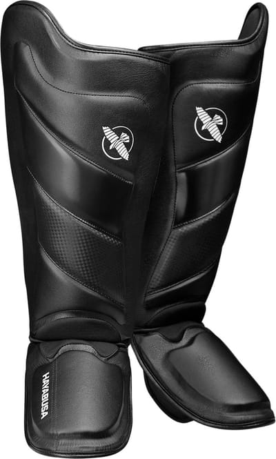 Hayabusa T3 Kickboks Scheenbeschermers Zwart Zwart - M