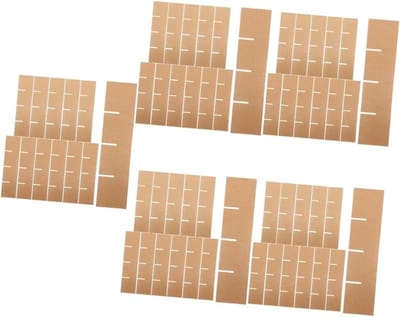 Kartonnen Dozen Verdeler - Verpakkingsoplossing - Servies Beschermen - Sterk Herbruikbaar Materiaal - 5 Sets - Khaki