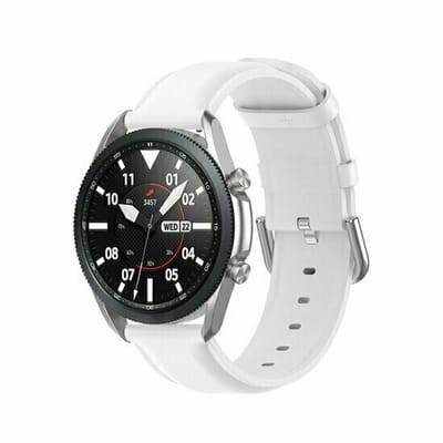 By Qubix - Classic leren bandje - Wit - geschikt voor Huawei Watch GT 6 / GT 7 / GT 6 pro / GT 7 pro - 46mm