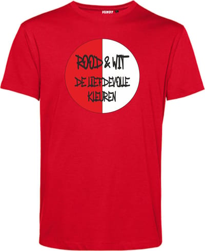 T-shirt Rood & Wit De Liefdevolle Kleuren | Kampioensshirt 2022/2023 | Antwerp Kampioen | Rood | maat XS