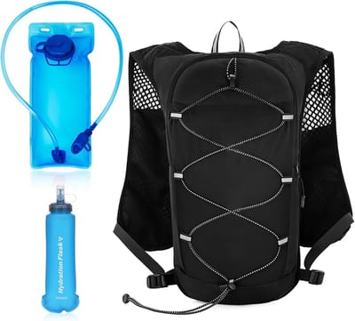Verstelbare Gewichtsvest voor Hardlopen met Hydratatietas en Waterfles voor Fietsen en Fitness