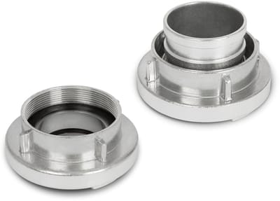 Slangkoppeling Set - Zuig en Vaste Koppeling - Water Transport - Aluminium Roestvrij - 3 Inch B - Zilver