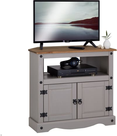 TV-kast RAMON in Mexicaanse stijl 85 cm - grijs