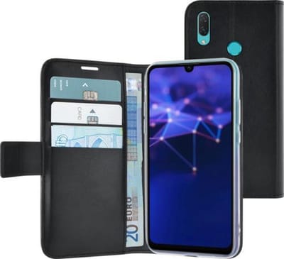 MH by Azuri walletcase - mag sluiting & 3 cardslots - zwart- Huawei P Smart 2019
