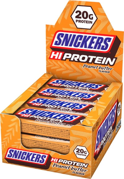 Snickers Hi Protein Bar - Proteïne Repen - Eiwitreep - Peanut Butter - 12 repen (684 gram) - 1 Doos