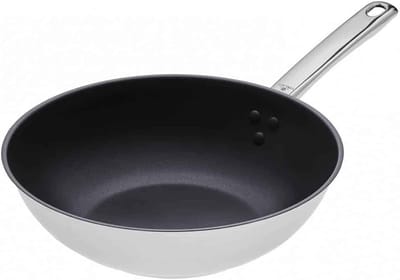 Keramische Wok Pan 28 cm met Antiaanbaklaag - Geschikt voor Inductie, Gas en Elektrisch
