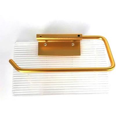 Luxe gouden toiletrolhouder met plank, geen perforatie, acrylrolhouder, tissuehouder, badkameraccessoires, badkamer goud