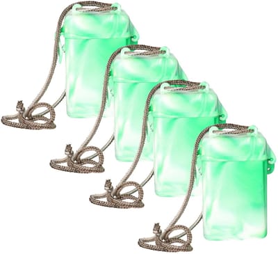 Bestway opbergkoker waterdicht - 4x - groen - 11 cm - geldkoker - voor geld/pasjes/ID - vakantie