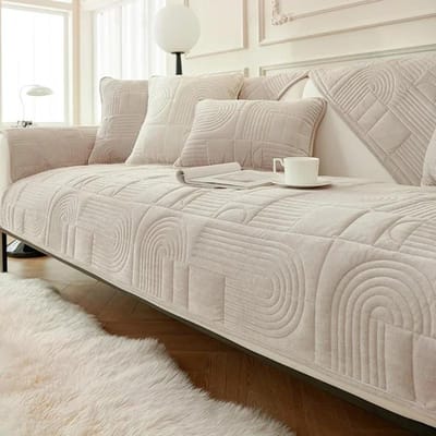 Verdikken Velvet Bankhoezen voor Woonkamer Antislip Bankhoes Chaise Lounge Bankmat Hoezen Universele L-vormige Bankhanddoek Huis 70x70cm 1pc A