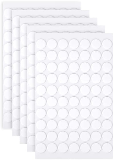 Inovra - OFFCUP Dubbelzijdige transparante stopverf, 350 stuks dubbelzijdige kleverige pads, 10 mm transparante dubbelzijdige tape, dubbelzijdige zelfklevende stippen, heldere kleverige stippen voor foto's