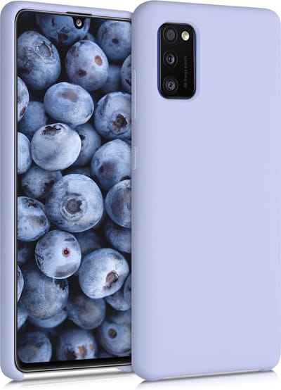 kwmobile telefoonhoesje geschikt voor Samsung Galaxy A41 - Hoesje met siliconen coating - Smartphone case in pastel-lavendel