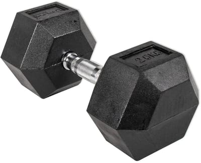 Olive Hex Dumbbell 20kg Zilver 20 kg