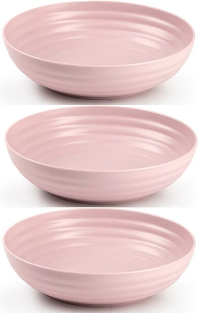 Plasticforte - Kommetjes/Schaaltjes - 6x - kunststof - D22 x 5.5 cm - oudroze