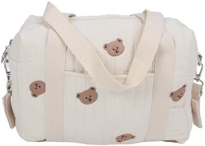 Dailygoods- Luiertas Grote Capaciteit - Multifunctionele Opbergtas - Baby Stroller Bag - Katoenen Doek - Praktische Ritszak - Ideaal als Babycadeau - Babyhandtas