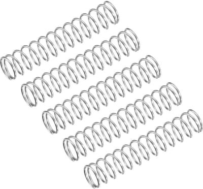 5x Drukveren RVS 304 - Lichte Compressieveer - 9mm Buitendiameter, 45mm Lengte