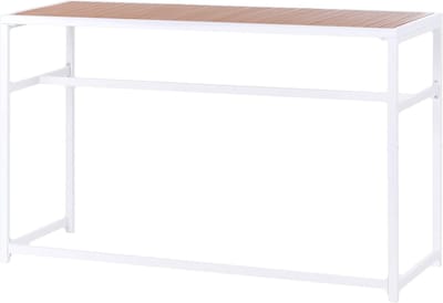 Moderne tuintafel - Buiten eettafel - Buiten dineren - Weerbestendige materialen - 150 x 50 cm - Wit