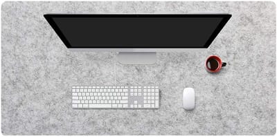 Extra Grote Bureau Onderlegger & XXL Gaming Muismat - Antislip Bureau Beschermer Lichtgrijs 90x55 cm
