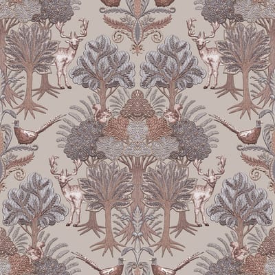 Dutch Wallcoverings - Tapestry Nordic Deer Forest Taupe - TP422302