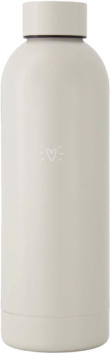 Zusss Thermosfles Pretty Smile Roestvrij Staal Sand
