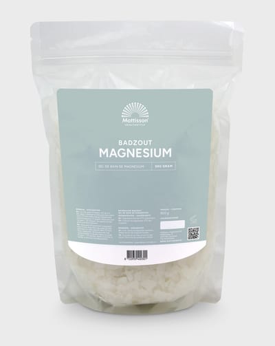 Mattisson - Magnesium Badzout - Magnesium Badkristallen, Voetenbad, Ligbad, Huidverzorging Mineralen - 900 gram