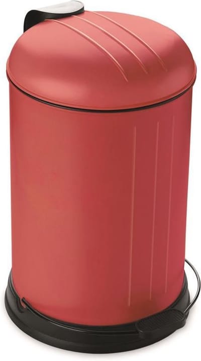 Rixx Pedaalemmer Met Zacht Sluitend Deksel - 12L - Rood - Mat
