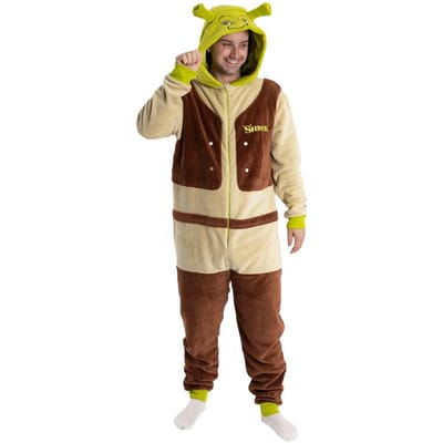 Shrek Unisex Volwassen Karakter Alles-in-één Nachtkleding XL beige