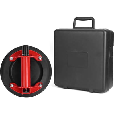 8 Inch Vacuümszuignap Handmatige Pomp Enkele Handgreep voor het Optillen van Glas black