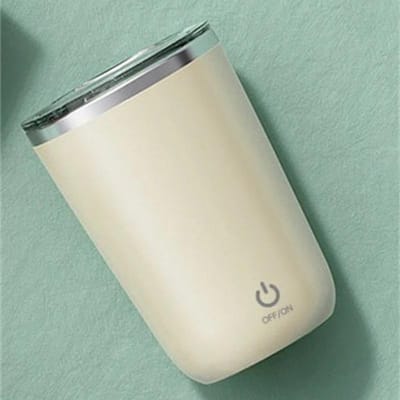 350ml Automatische Zelfroerende Mok 304 Roestvrij Staal Oplaadbaar Magnetische Mok Melk Mengbeker Slimme Mixer Waterfles 350ml white