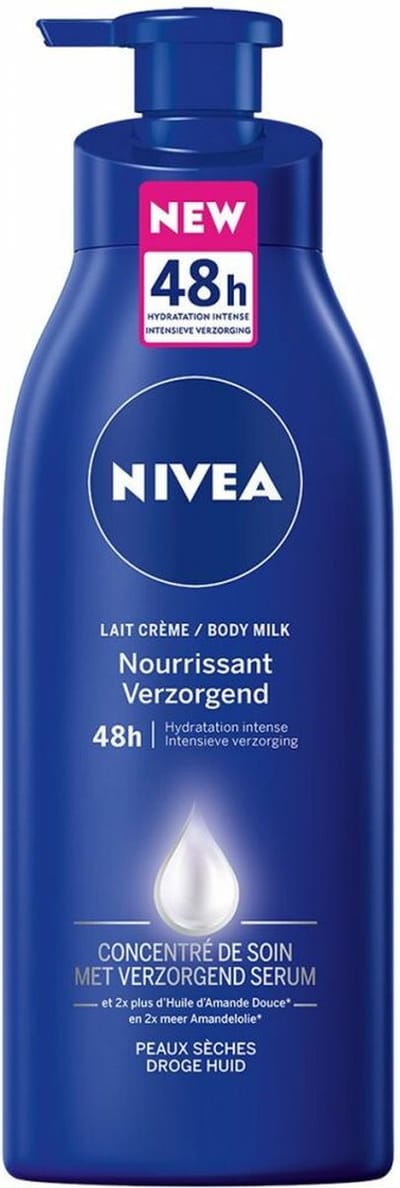 NIVEA Bodymilk 48h Intensieve Hydratatie With Moisturizing Serum - Voedend Voor Droge Huid - Met Pomp - 400 ml
