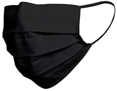 Katoenen Mondneusmasker Unisex, Zwart, Één Maat, 100% Katoen