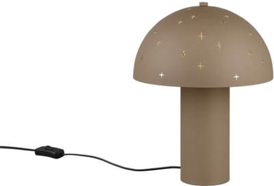 REALITY SETA - Tafellamp - Taupe - excl. 1x E14 28W - Snoerschakelaar