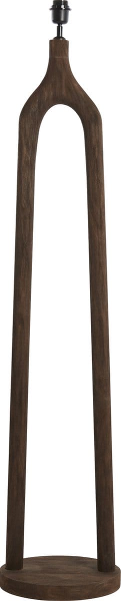 Light & Living Vloerlamp Xitta Mangohout, 135cm - Donkerbruin (excl. kap)