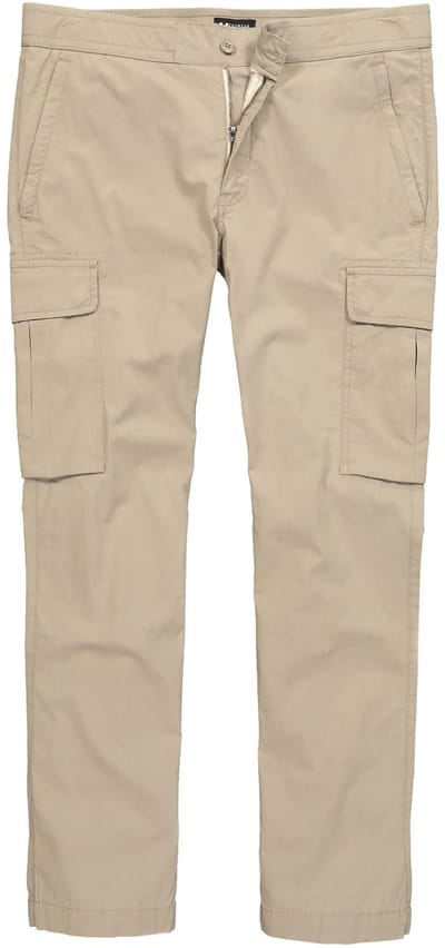 Men Plus - Heren - Cargo broek Buikfit ultralicht Straight Fit - Zand - Maat 70