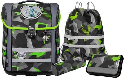 McNeill Schooltas Ergo Perfecto Schoolbag Set 5-delig Techno Grijs