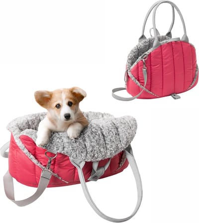 Draagtas voor Hond en Kat - Verstelbaar met Schouderriem voor Reizen en Auto - 38x24x28 cm