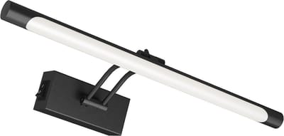 LED Schilderijlamp - Spiegellamp - Brinton Sarin - 8W 700lm - Aanpasbare Lichtkleur CCT - Kantelbaar - Rond - Zwart