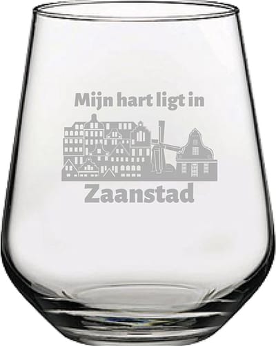 Gegraveerde Drinkglas 42,5cl Zaanstad
