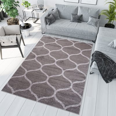 Tapiso Jawa Vloerkleed Grijs Woonkamer Modern Tapijt Maat- 140x190