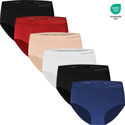 6-pack Naadloze Microfiber Slips voor Dames - Middelhoge Taille - Jeukvrij - Super Elastisch - Multi Kleur - Naadloos Ondergoed - 3008-Mix S-L