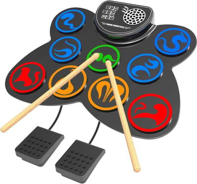 REN® Drumstel Elektronisch - Drumstel - Drumstel Elektronisch Volwassen - Zwart- 40cm x 31cm x 3cm