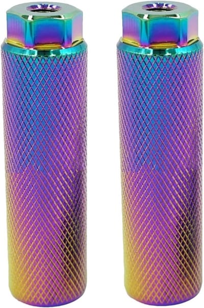 Fiets Voetsteunen - Wielverlenging Onderdelen - Passagiers Comfort - Robuuste Aluminium Constructie - 100 mm Lengte - Kleurrijk