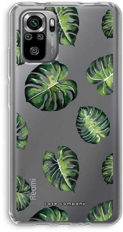 Case Company® - Hoesje geschikt voor Xiaomi Redmi Note 10S hoesje - Tropische bladeren - Soft Cover Telefoonhoesje - Bescherming aan alle Kanten en Schermrand