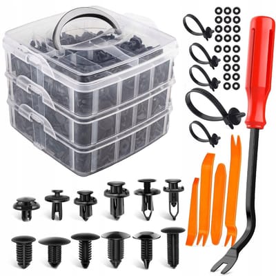 Tiross Silver Serie - Auto Tapijt Clip Set - 620 Stuks - Universeel - Inclusief Gereedschap