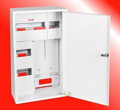 Verdelingkast - Zekeringenkast - Elektrische Installatie - Drie Fase - 25 Ampere - Grijs