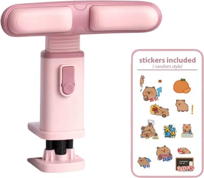Ergonomische Bureau Klem Houdingcorrector – Verstelbare Zit Postuur Corrector voor Juiste Zithouding en Oogbescherming – Bureau Accessoire voor School, Thuiswerk en Kantoor - Roze