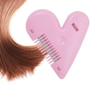 Without Lemon - Pony trimmer - Baby trimmer - Haren - Gespleten haarpunten - Mini Trimmer - Makkelijk voor onderweg - Hartvorm - Roze