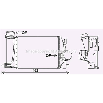 Intercooler, inlaatluchtRadiator AVA COOLING DN4451