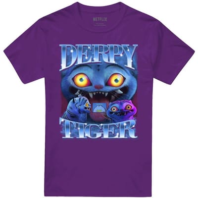 K-Pop Demon Hunters Unisex Volwassen Derpy Tijger T-Shirt (Paars)